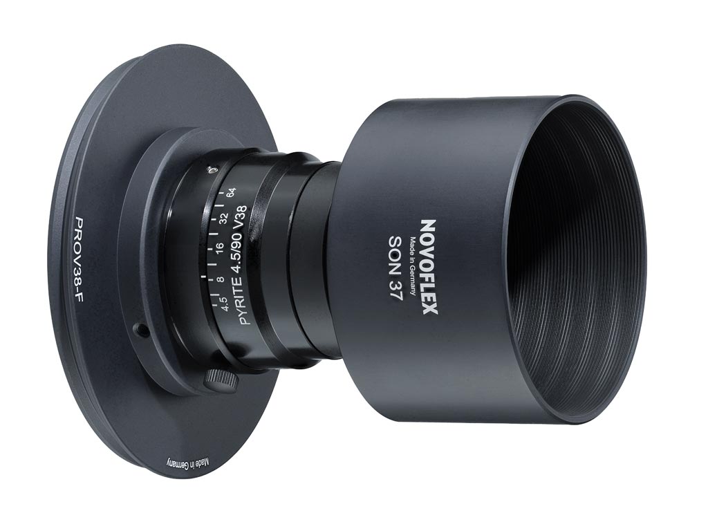 90mm Objektivkopf für PRO-Balgengeräte made by Schneider Kreuznach inkl. Balgenanschluß flach und Blende