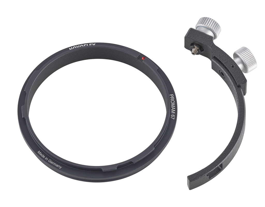 Anschlußring mit Blendenklammer für Mamiya RB/RZ67-Objektive an PRO-Balgengeräte